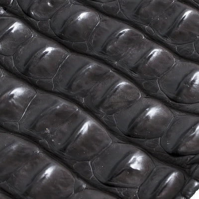 Krokodýlí kůže - hornback backstrap - tmavě hnědá – CraftPoint