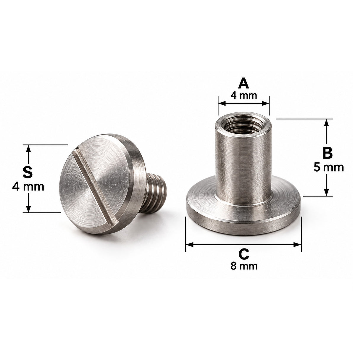 Šroubovací nýty 10/6 mm - stříbrné