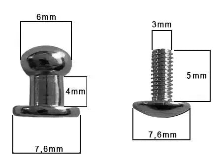 Knopiki kaletnicze 6 mm - srebrny – CraftPoint