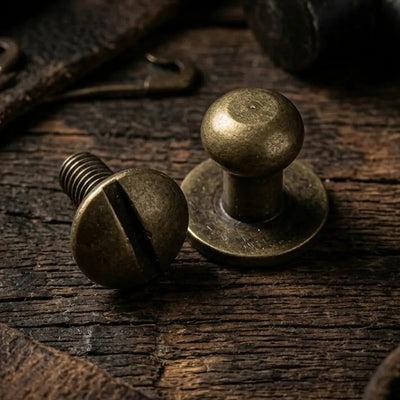 Sedlářské knoflíky 6 mm - staré zlato – CraftPoint