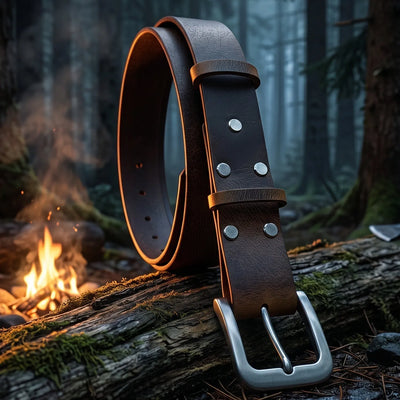 Opasek z pravé kůže Buffalo: model Bushcraft – 3,5-4mm – CraftPoint