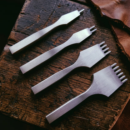 Děrovače na švy 5mm - sada 4 kusů (stříbrné) – CraftPoint